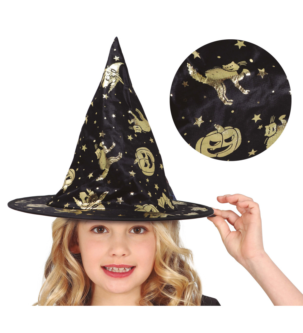 Černý čarodějnický klobouk