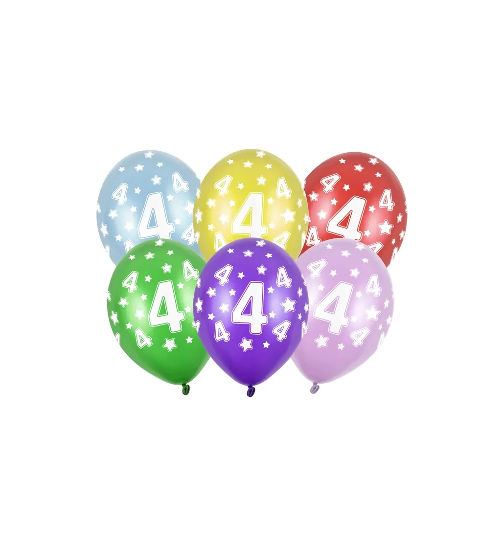 Balónek s číslem 4 (6ks)