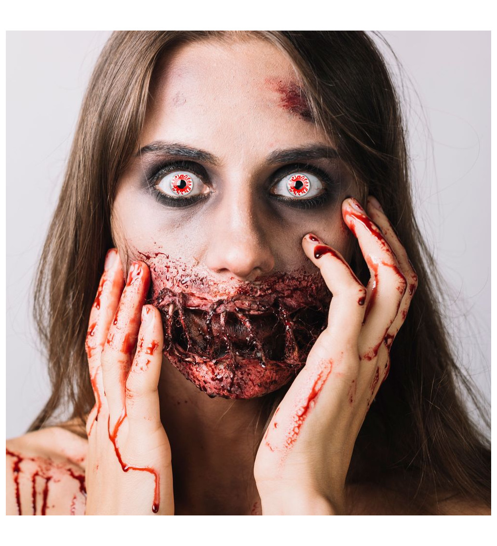 kontaktní čočky jednodenní-bloody mary
