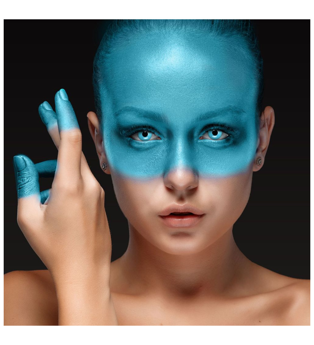 kontaktní čočky jednodenní- blue