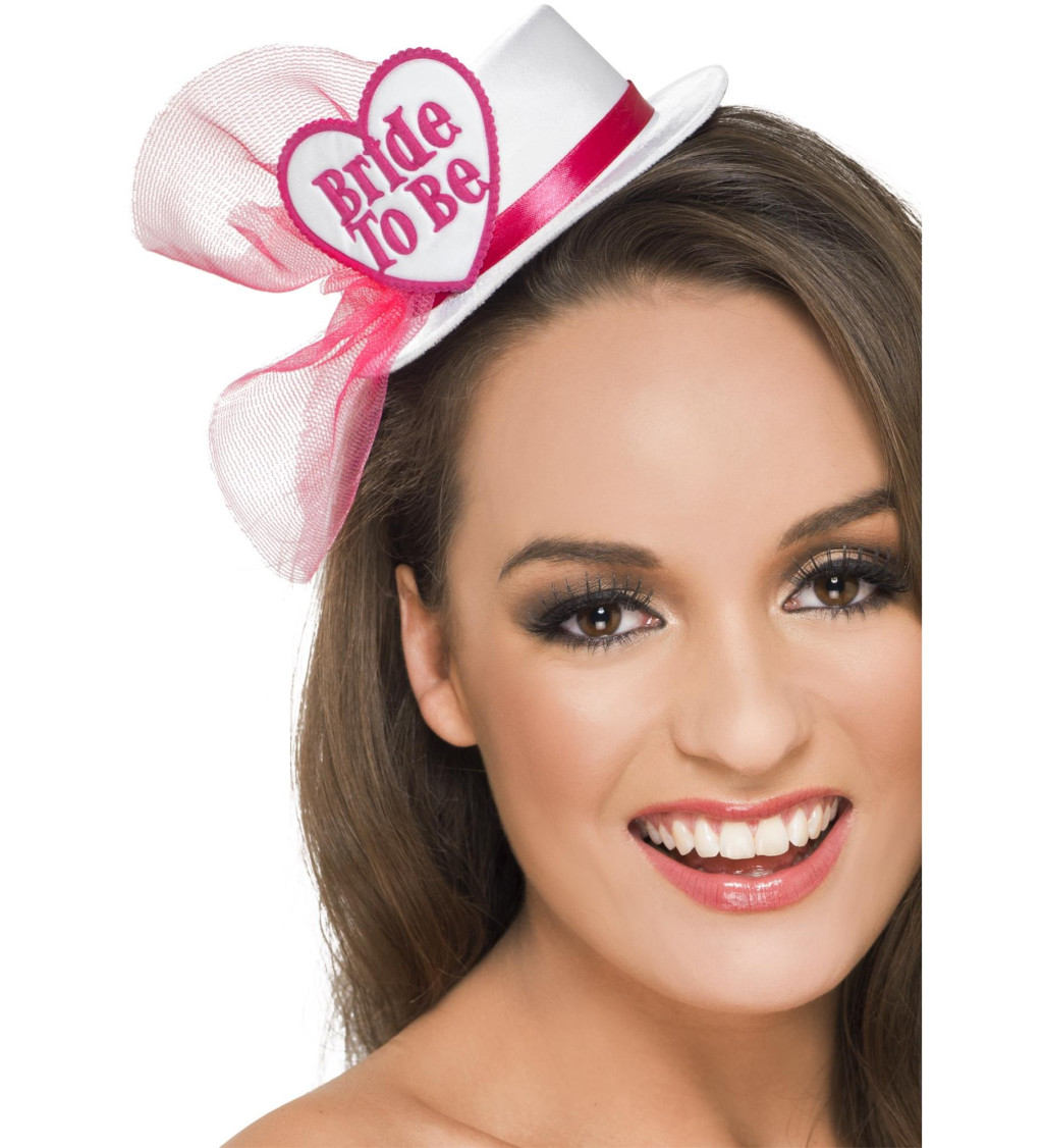 Klobouček - Bride to be, bílý