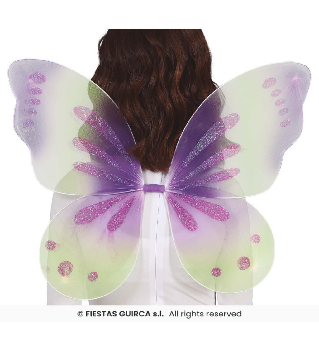 Zeleno - fialové vílí křídla