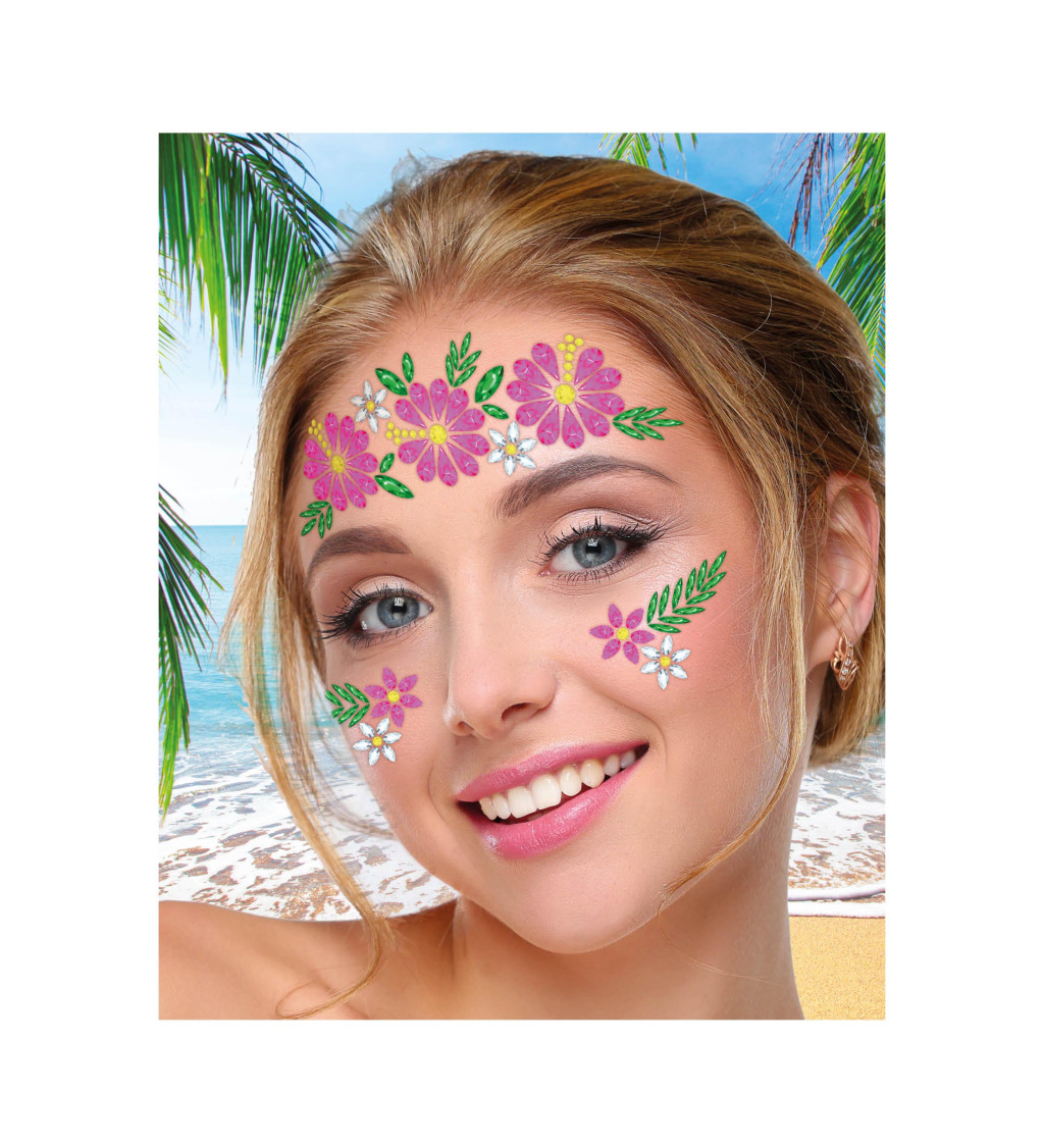 Kamínky na obličej - květy