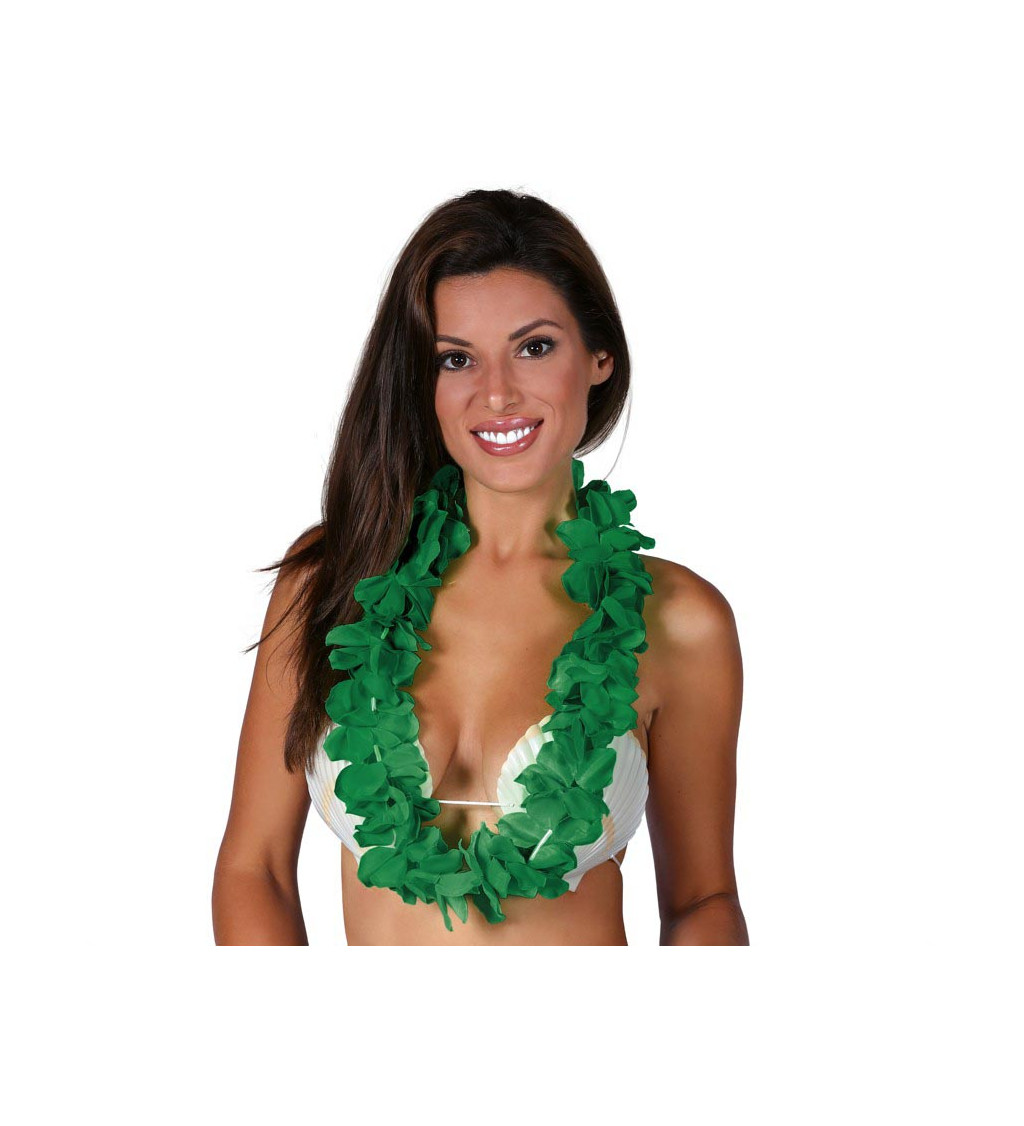 Havajský věnec - tmavě zelený