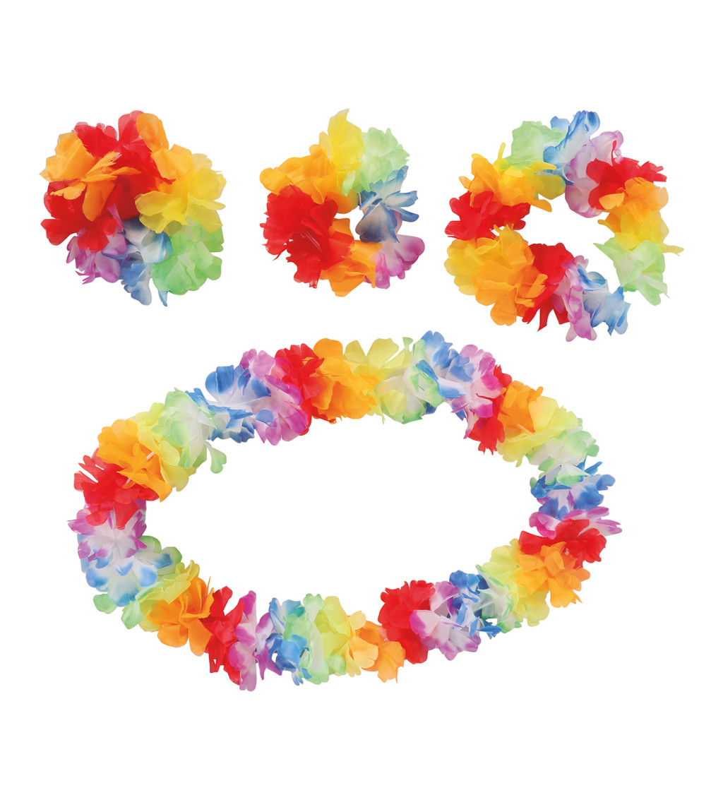 Havajská sada - barevné květy