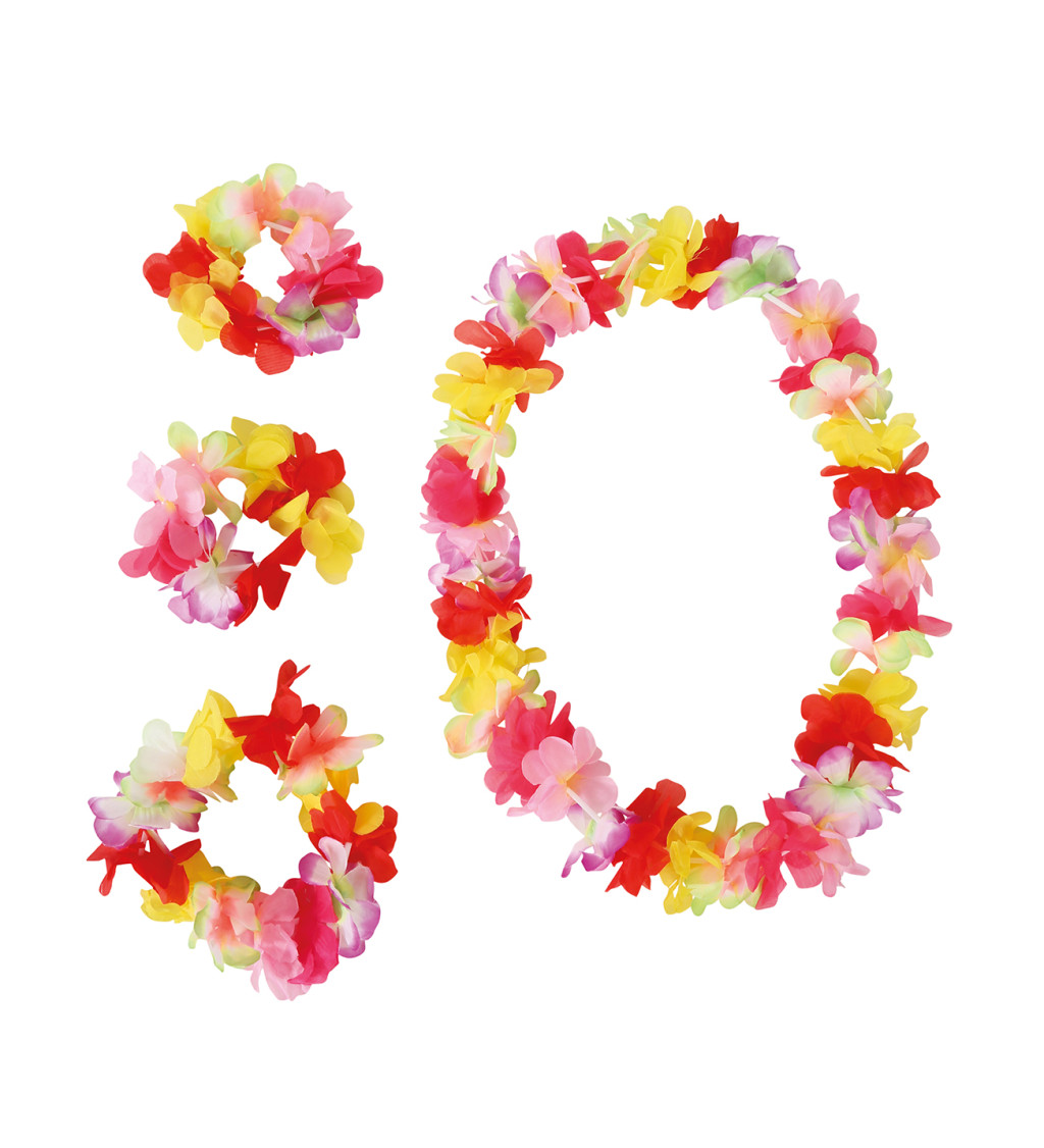 Havajská sada - žluto-červená