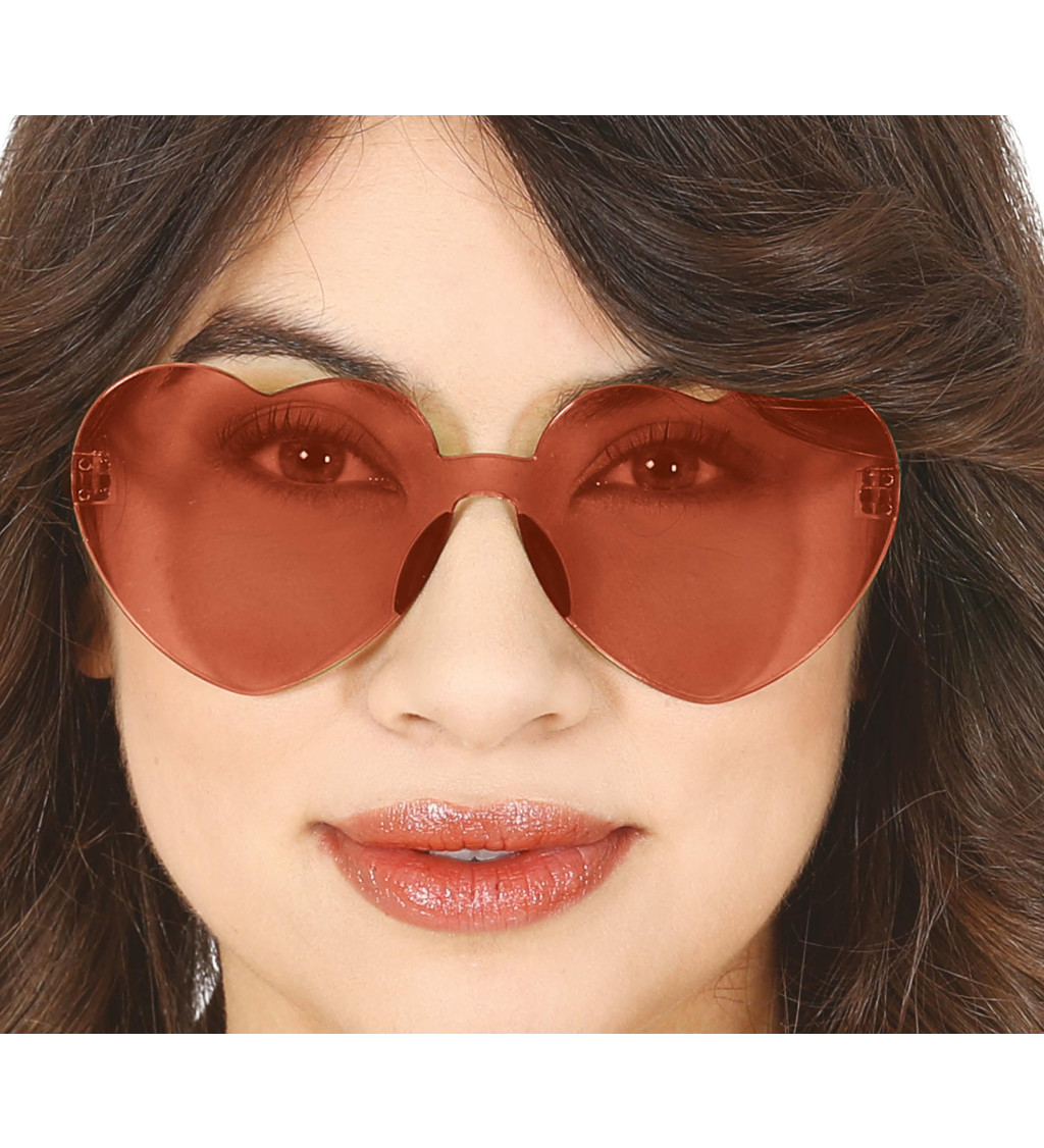 Sluneční brýle - červené srdíčka