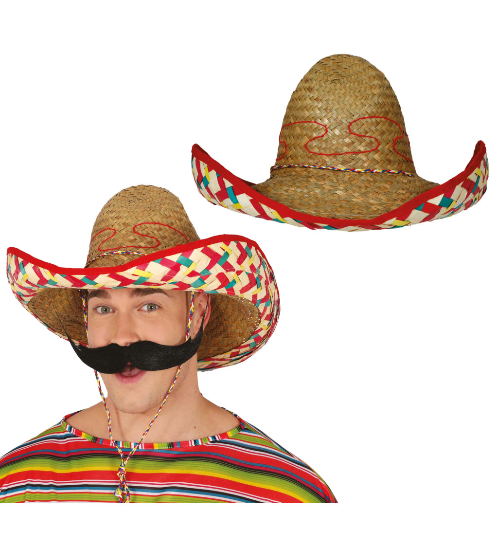 Mexický klobouk - sláma