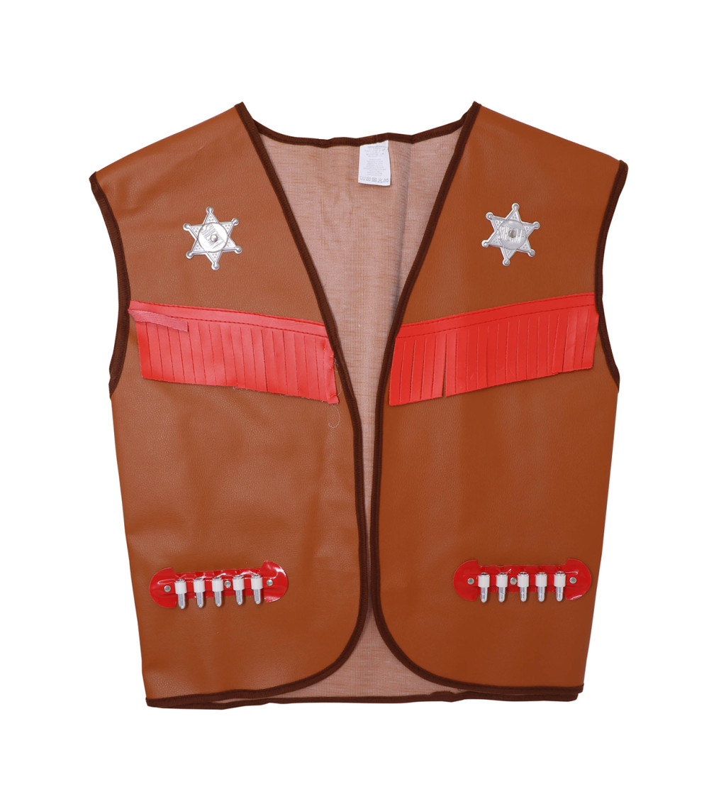 Kovbojská vesta - hnědá