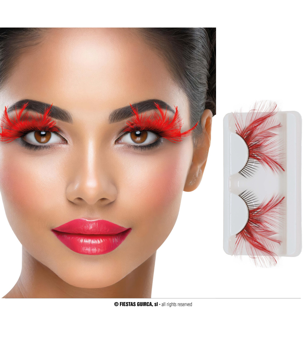 Nalepovací řasy - červené