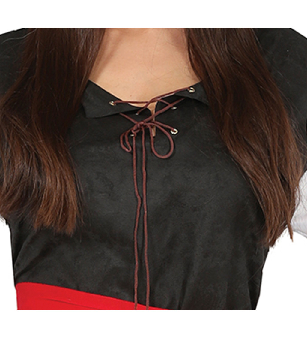 Dámský kostým - Pirátka s pruhovanou sukní