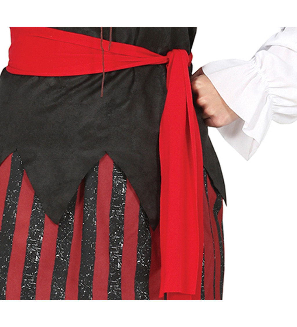 Dámský kostým - Pirátka s pruhovanou sukní