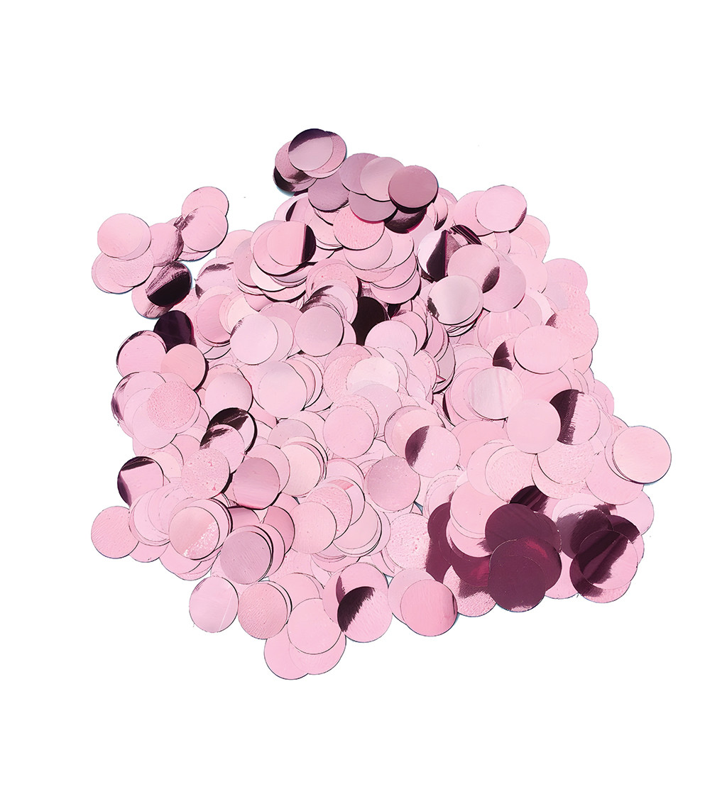 Metalické konfety - Růžové