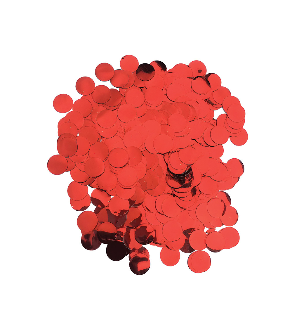 Metalické konfety - Červené