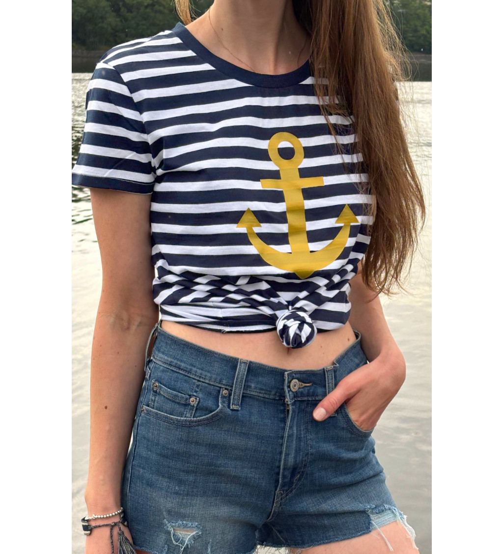 Dámské námořnické tričko - motiv kotva