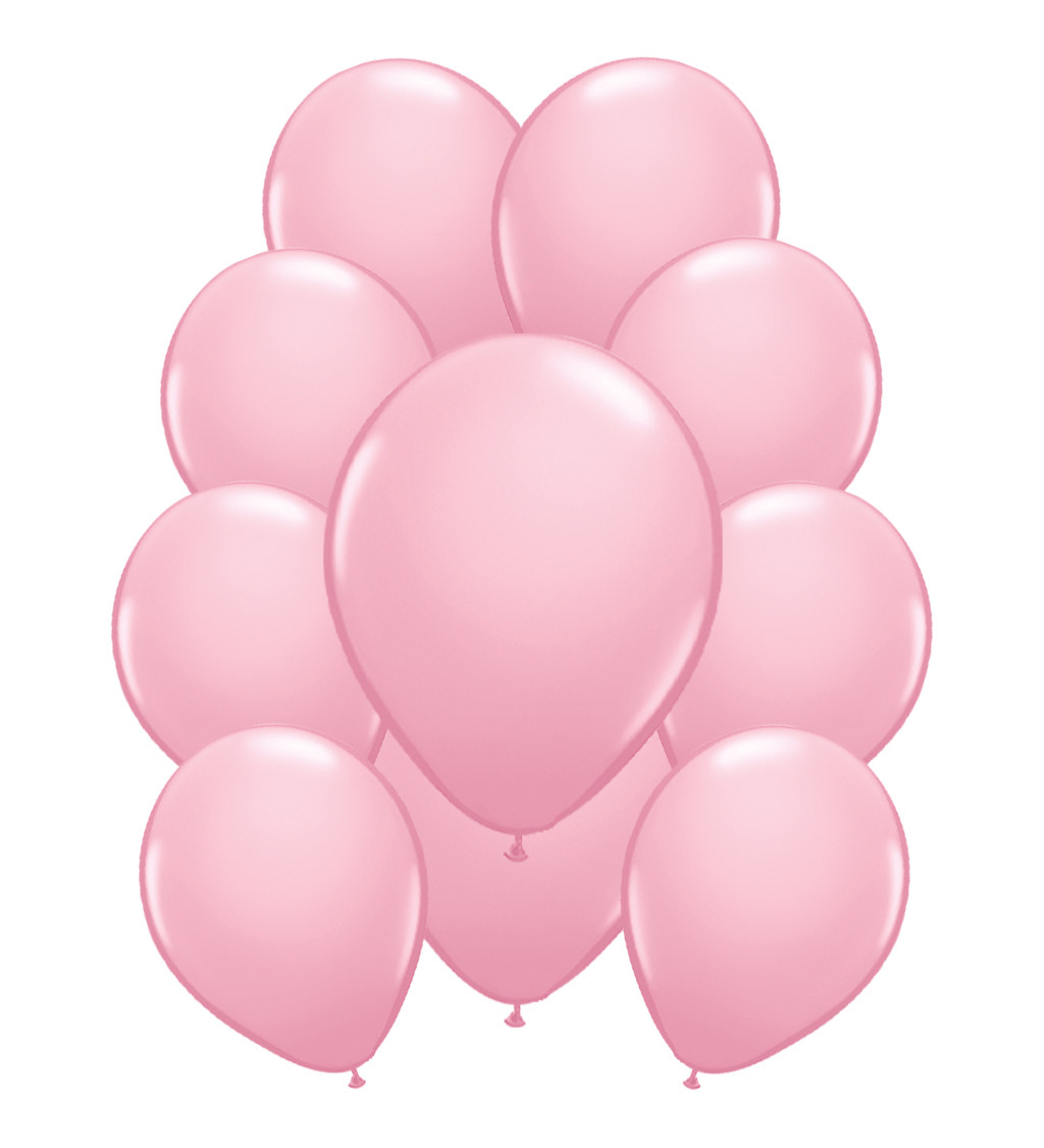 Latexové balónky metalické - Baby růžové