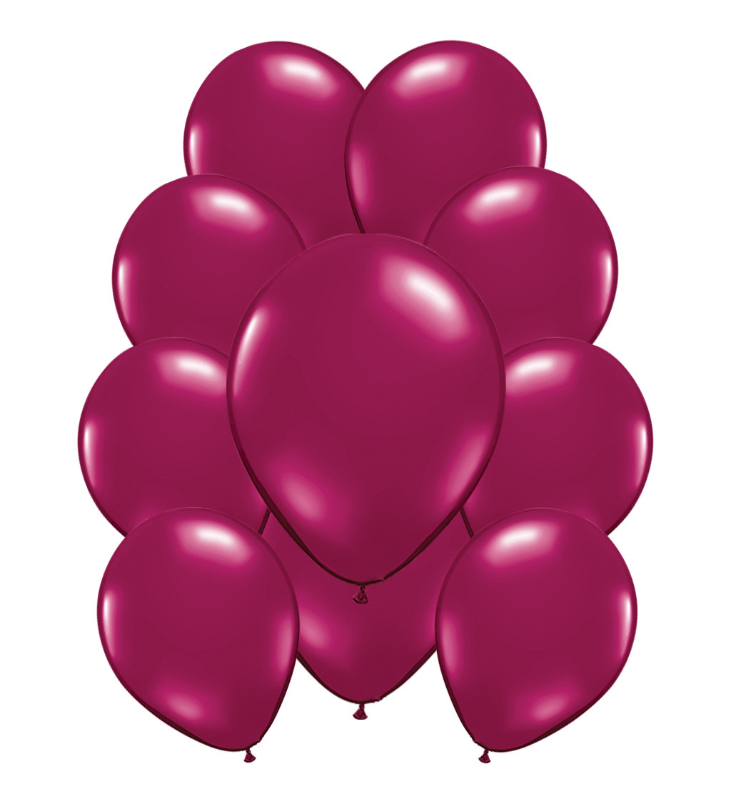 Latexové balónky metalické - Vínové