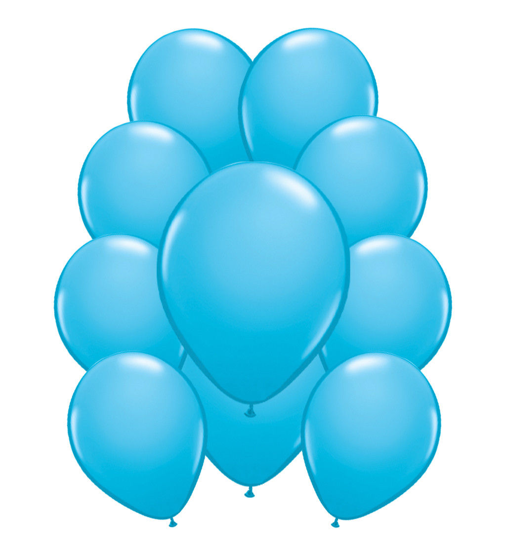 Latexové balónky metalické - Baby modré