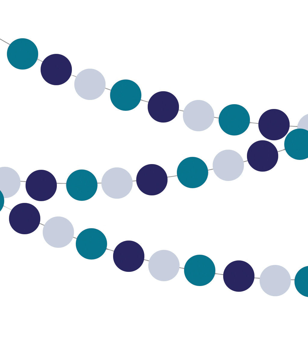 Girlanda koule - Modrá