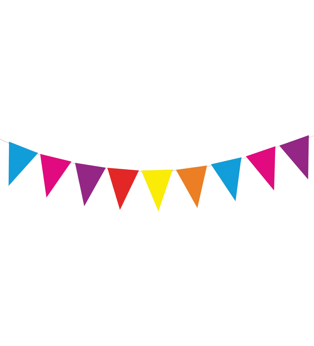 Girlanda vlajky - Barevná