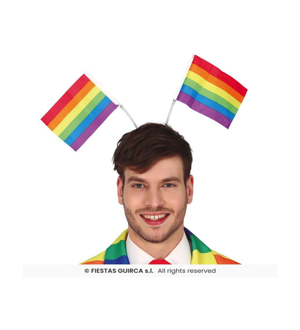 Čelenka - duhové vlajky