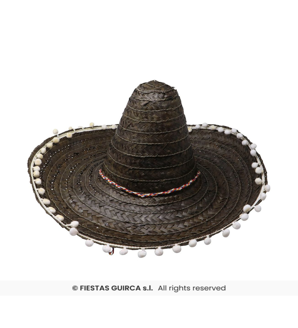 Slaměný klobouk - černý