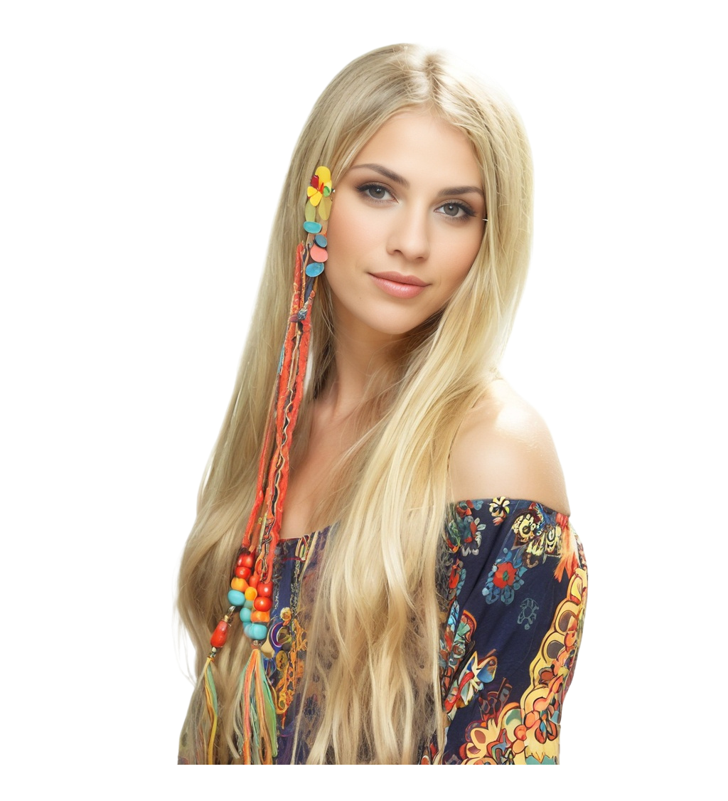 Paruka 80s hippie žena