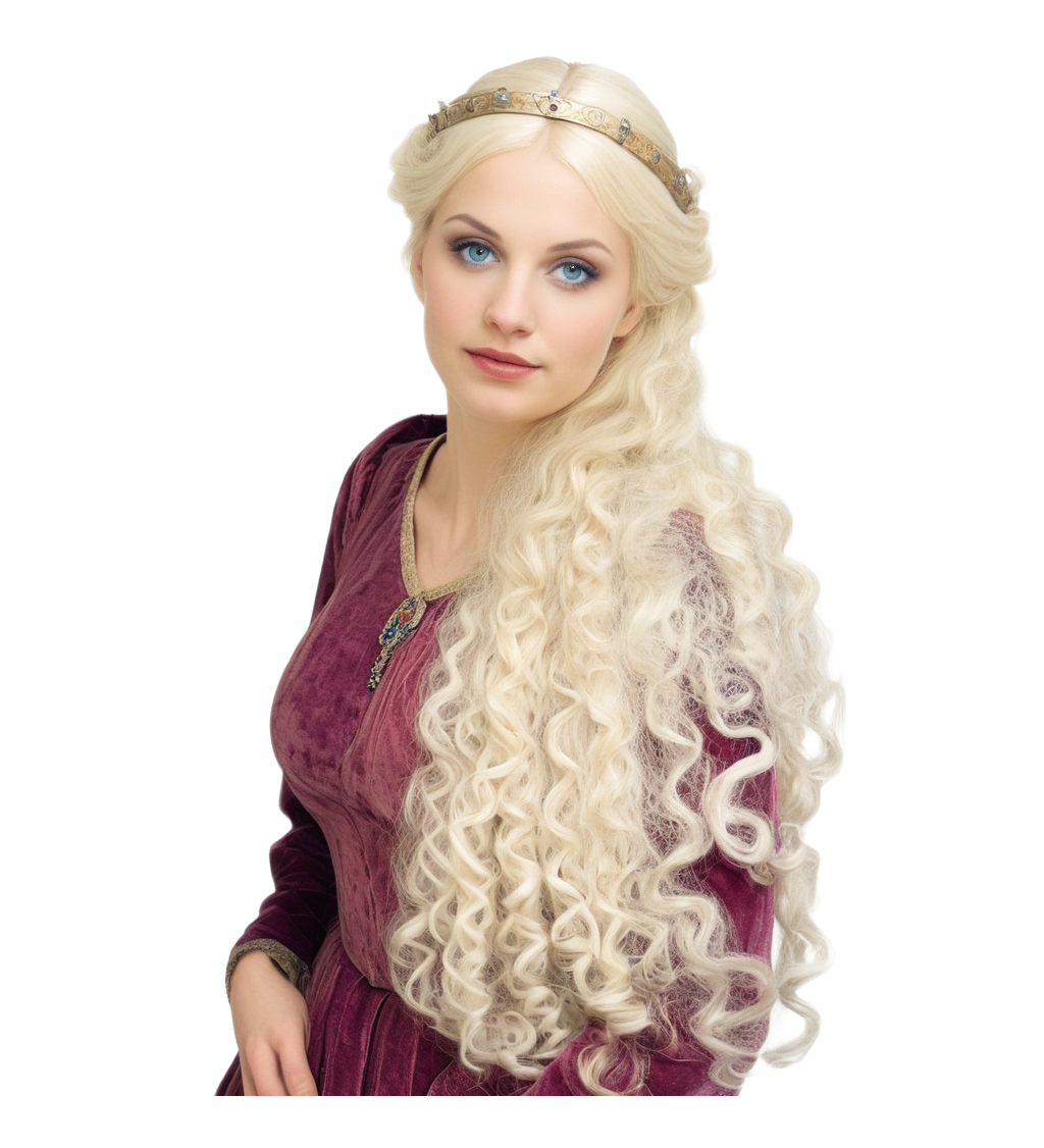 Paruka dámská středověká královna