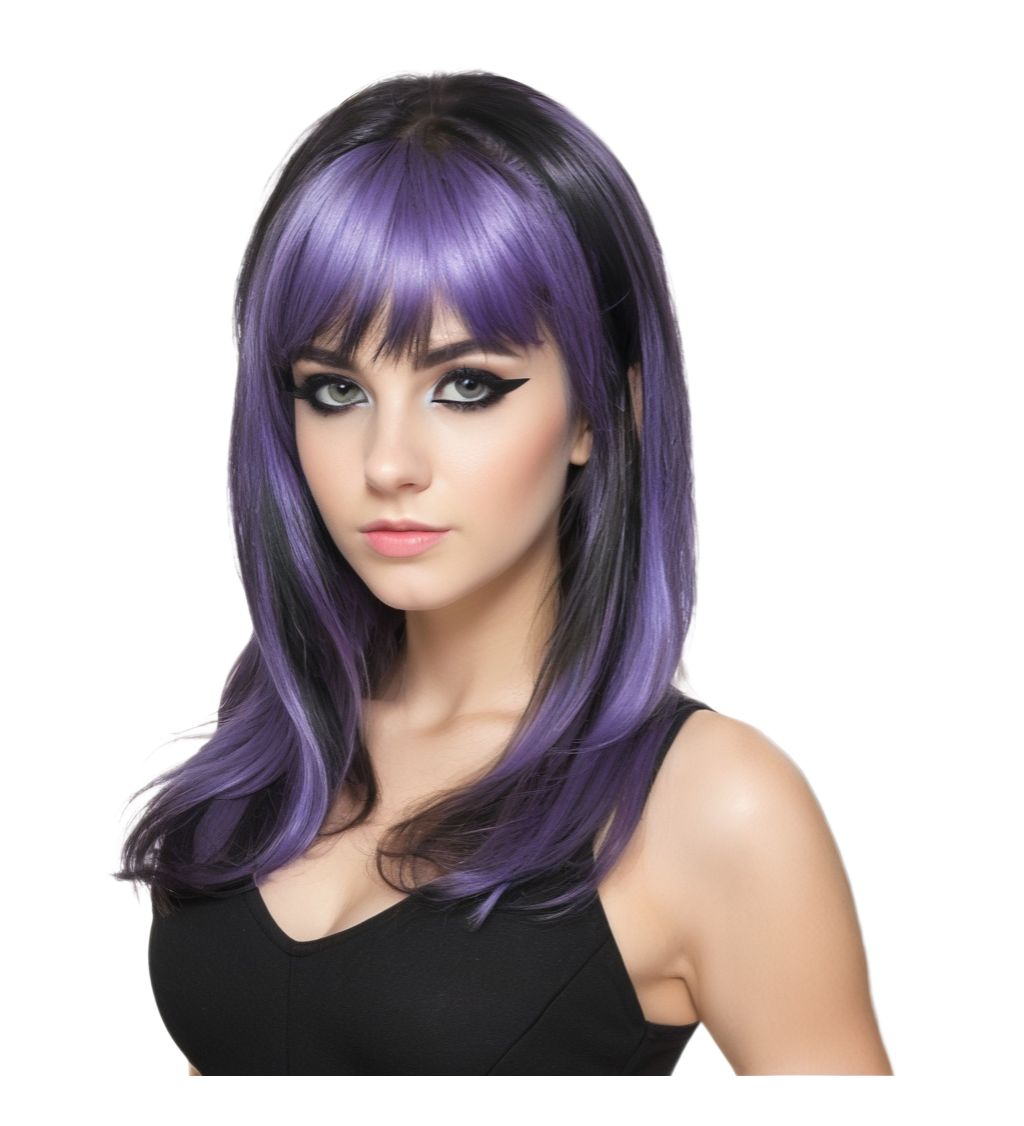 Dámská paruka - fialový melír