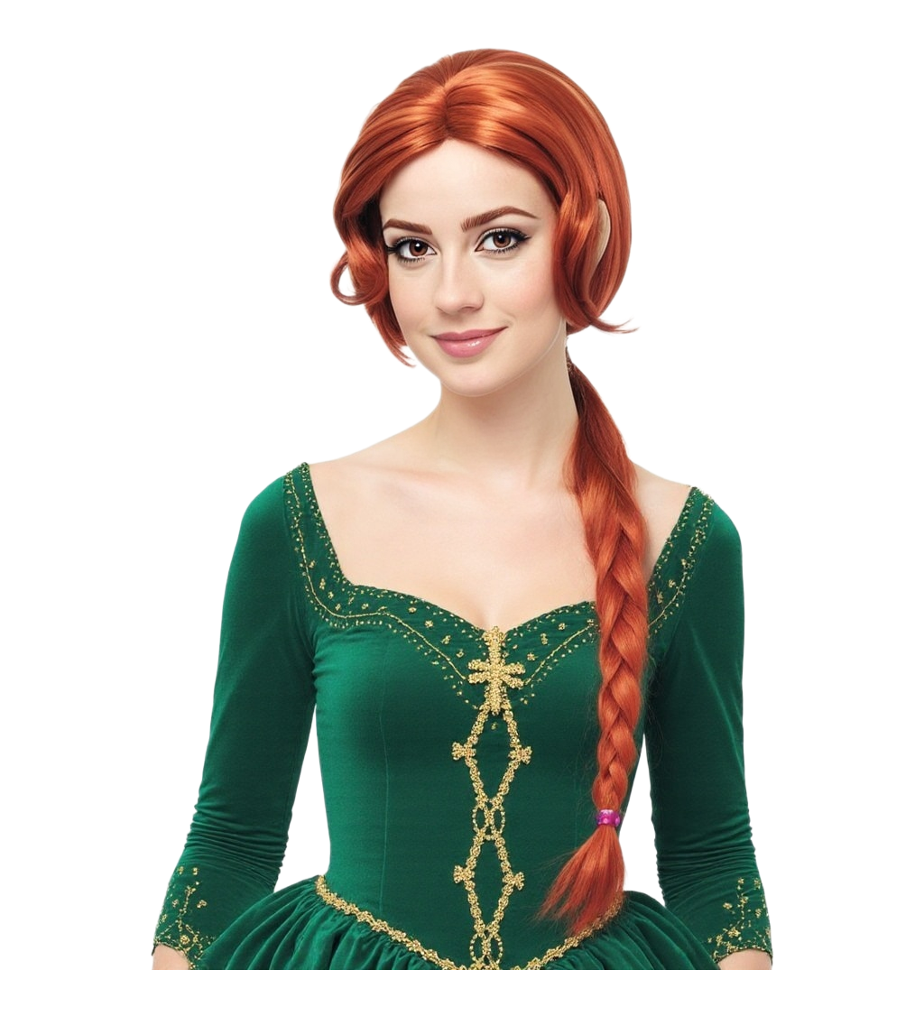 Dámská paruka - zelená princezna