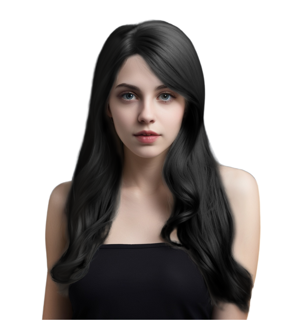 Dámská paruka - Denise, Černá