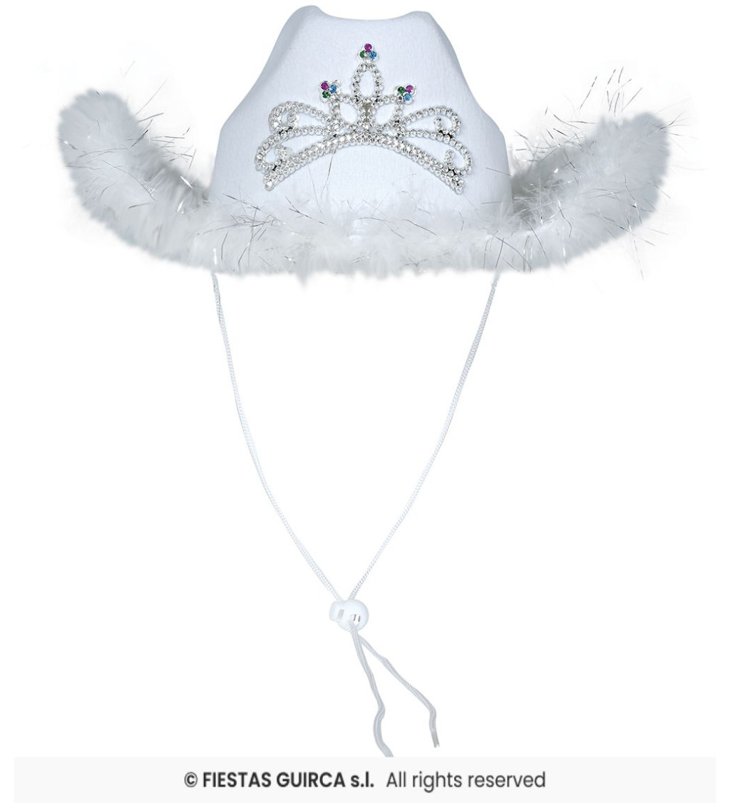 Bílý kovbojský klobouk