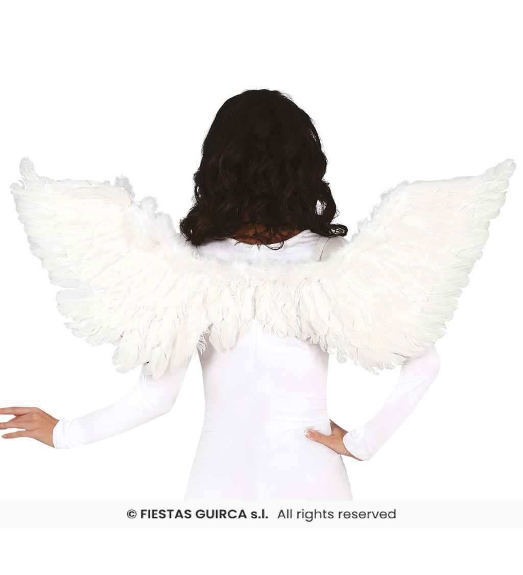 Bílá peříčková křídla