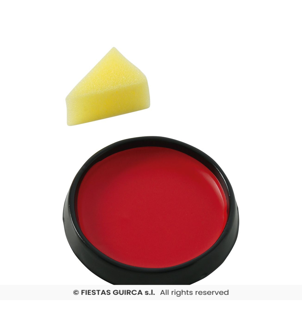 Make-up s houbičkou - červený