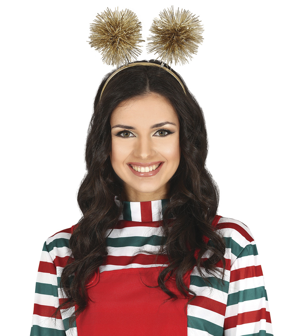 Čelenka - s třásněmi zlatá