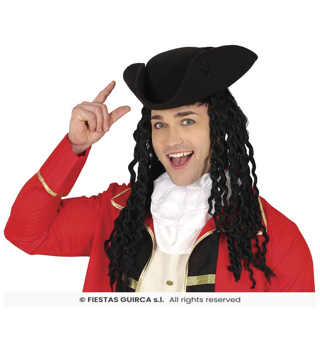 Pirátský klobouk - černý