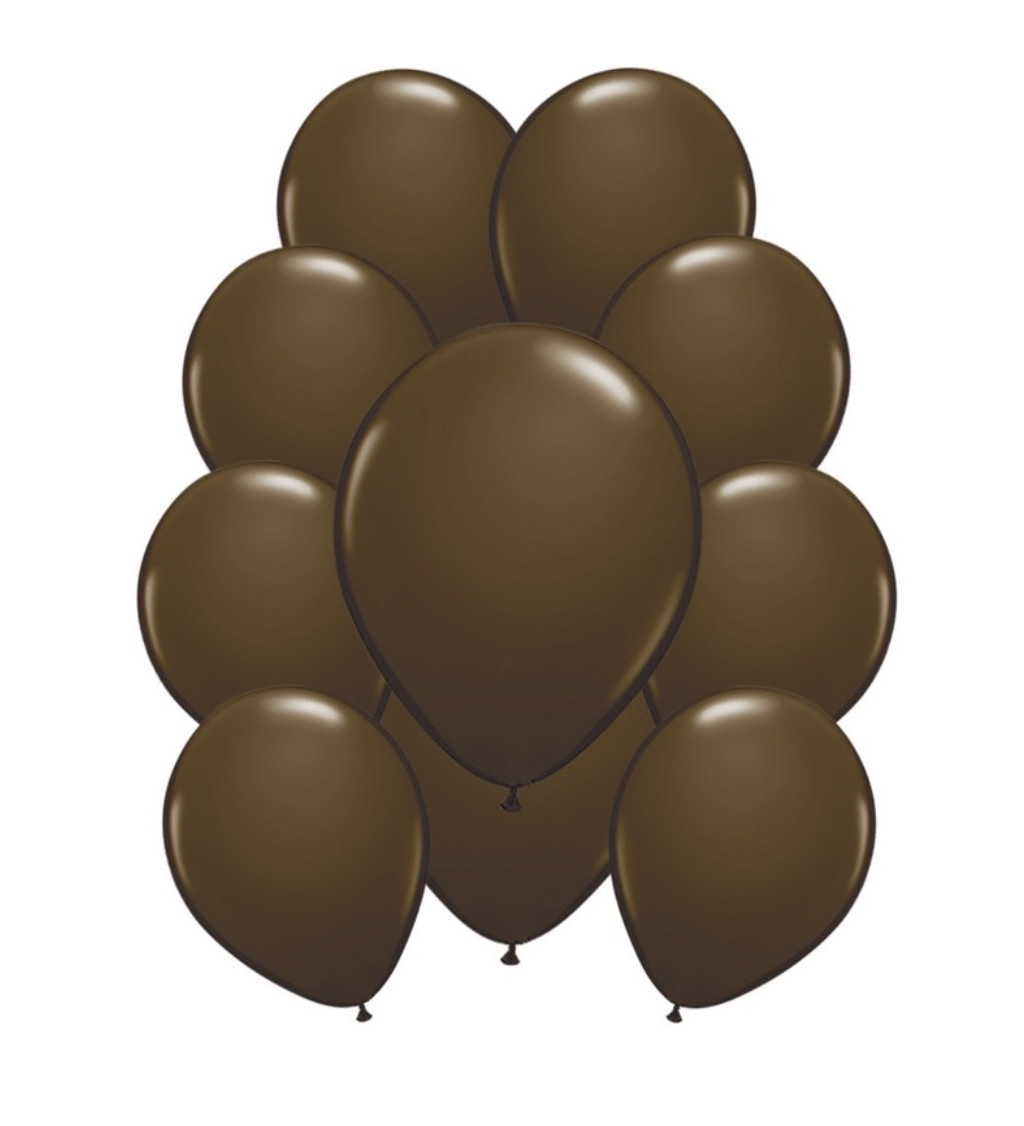 Latexové balónky pastelové - Tmavě hnědé
