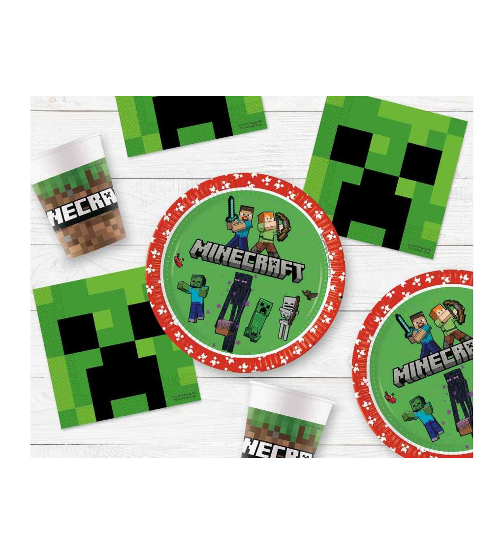 Papírové talíře - Minecraft, 8 ks