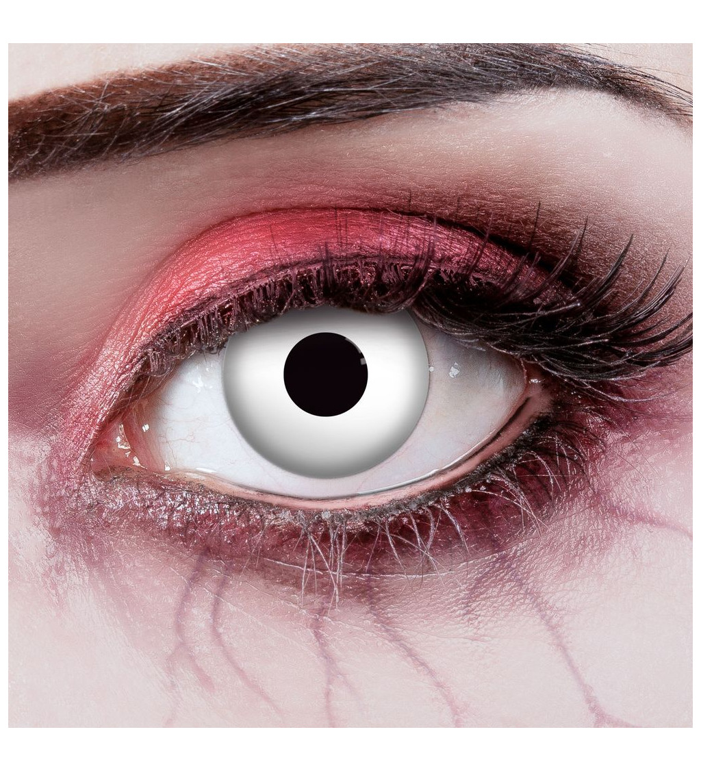 Čočky roční - Bílé, svítící pod UV