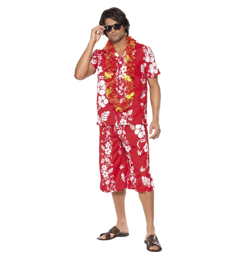 Karnevalový kostým - Havajčan - červený
