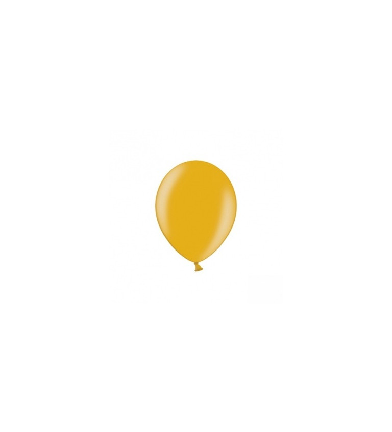 Metalický balónek, 100 ks - Zlatý