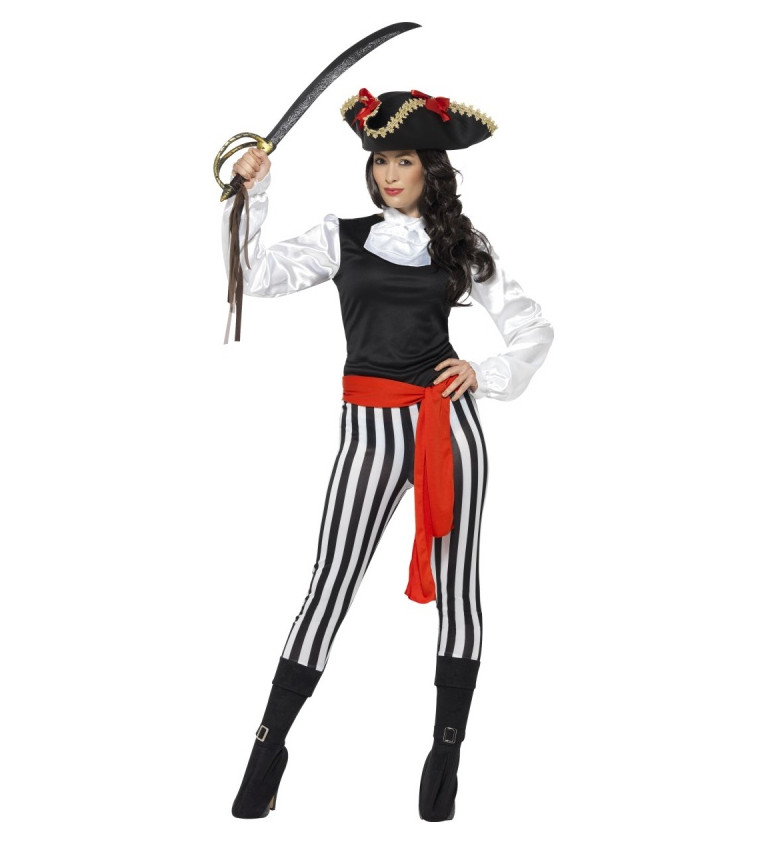 Kostým "Pirátka s pruhovanýma legínama II"