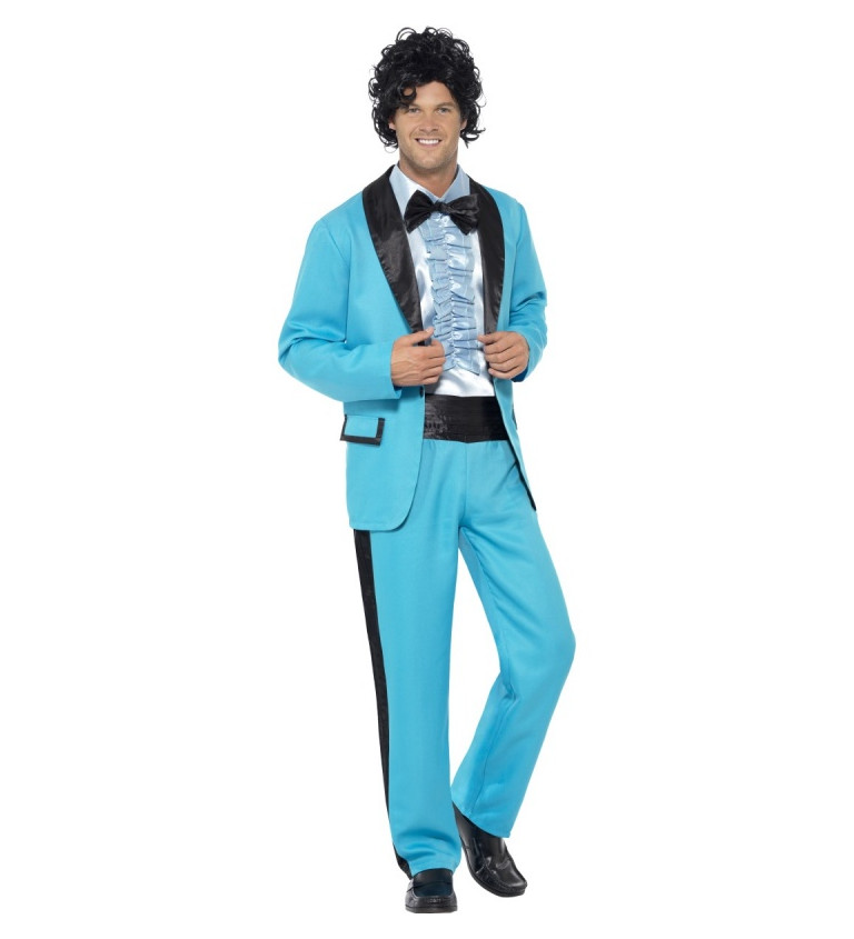 Pánský kostým - 80. léta, modrý