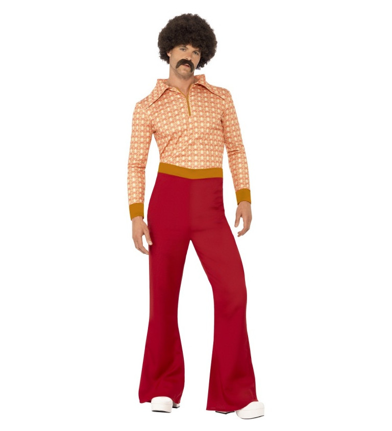 Pánský kostým - 70. léta, červený