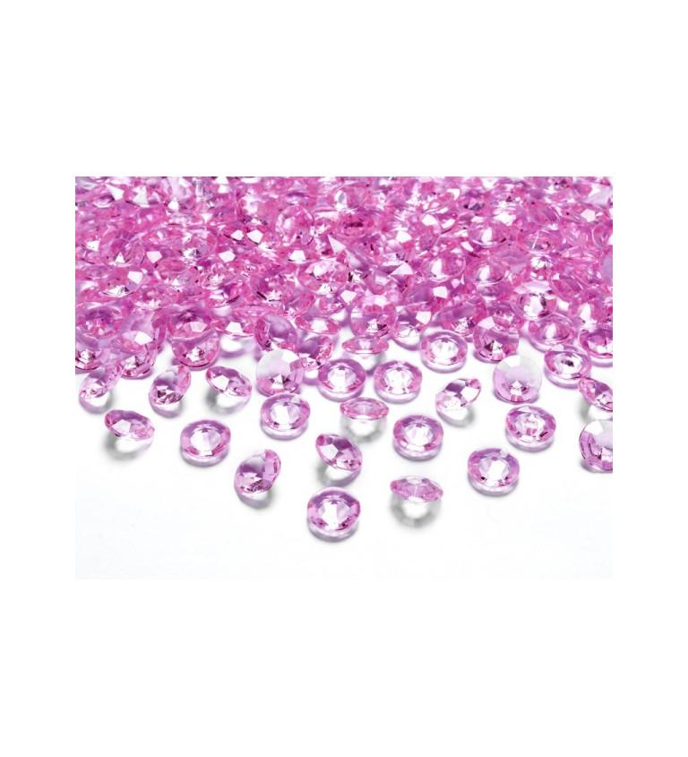 Dekorativní diamanty mini - růžové