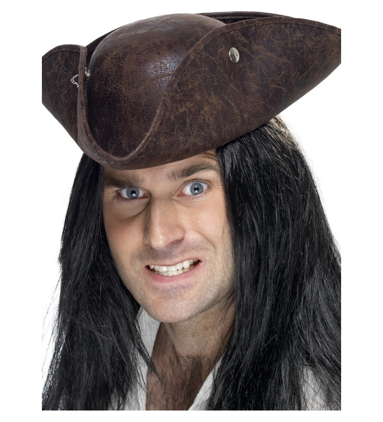 Pirátský klobouk - hnědý