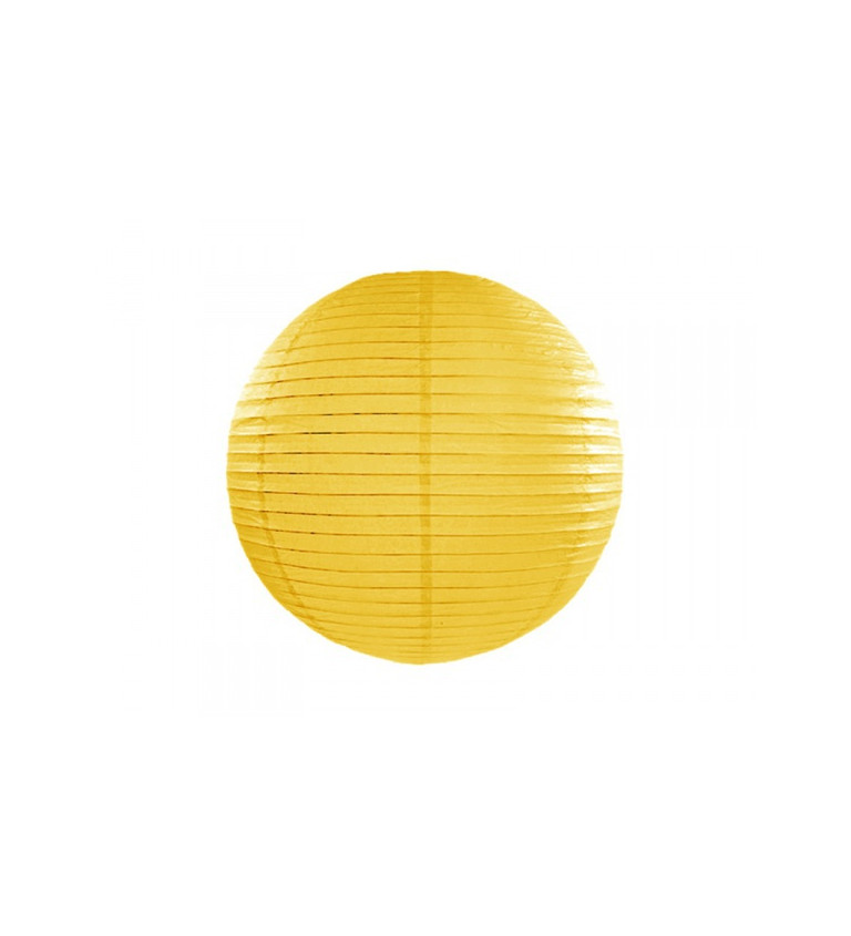 Papírový lampion II - žlutý 35 cm