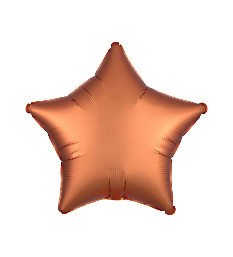 Hvězdičkový sametový balónek - oranžový