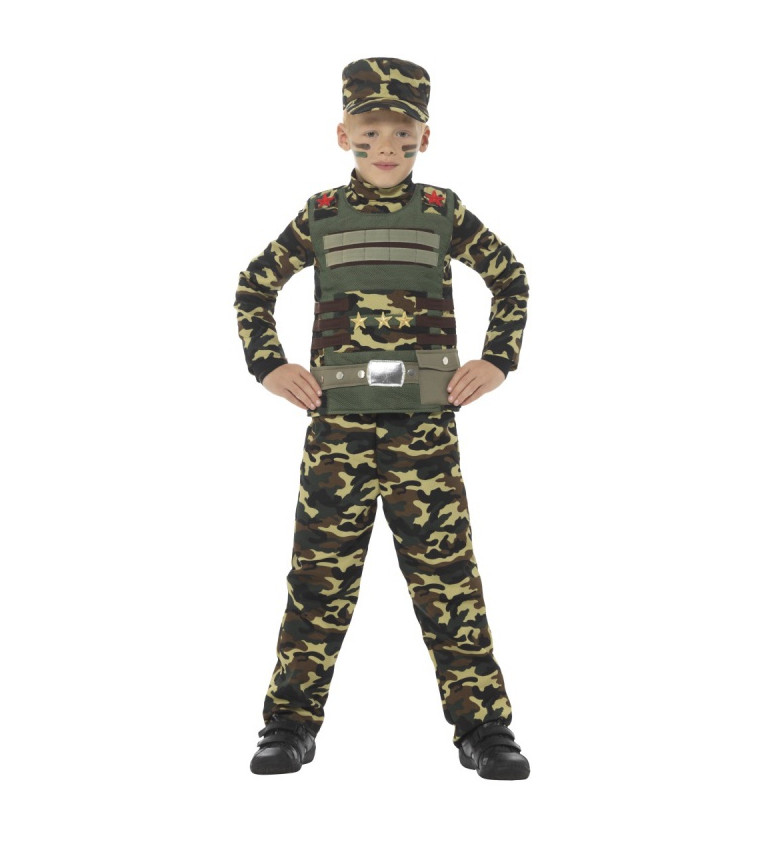 Chlapecký kostým - maskovaný voják