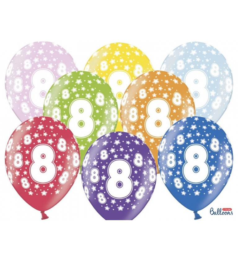Balónek s číslem 8 (6ks)